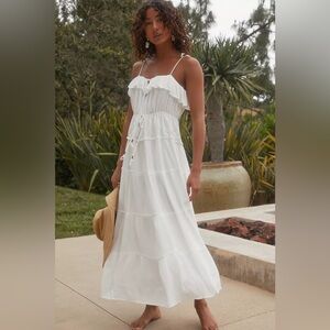 Anthropologie Tiered A Line MIDI Dress